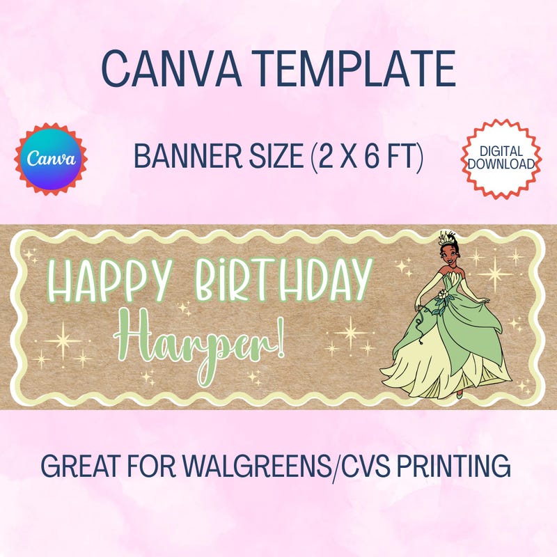 Frog Theme Banner Template - Etsy