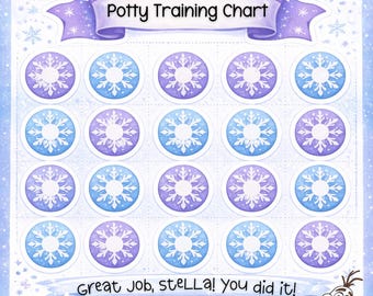 Potty Training Chart for Toddlers | Ice Princess Frozen Potty Chart | Printable Reward Chart | Toddler Potty Chart (Digital Download)