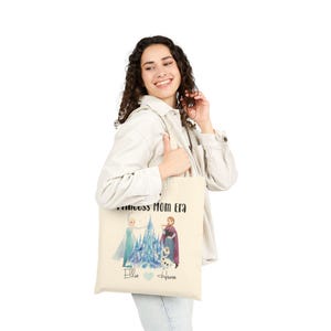 Princess Mom Era Tote Bag | Elsa Anna Olaf Ice Castle Mothers Day image 2