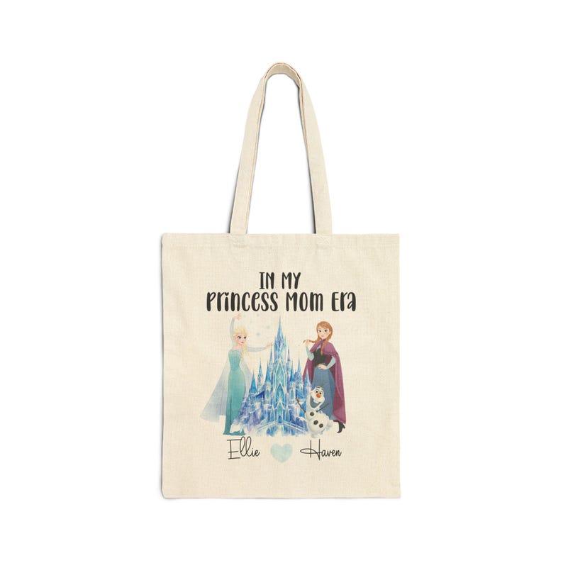 Princess Mom Era Tote Bag | Elsa Anna Olaf Ice Castle Mothers Day image 1