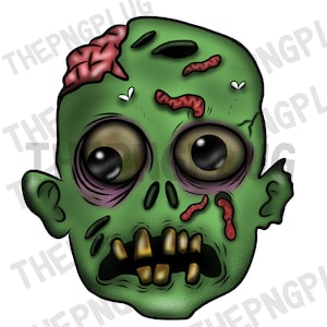 Gross Zombie Head PNG