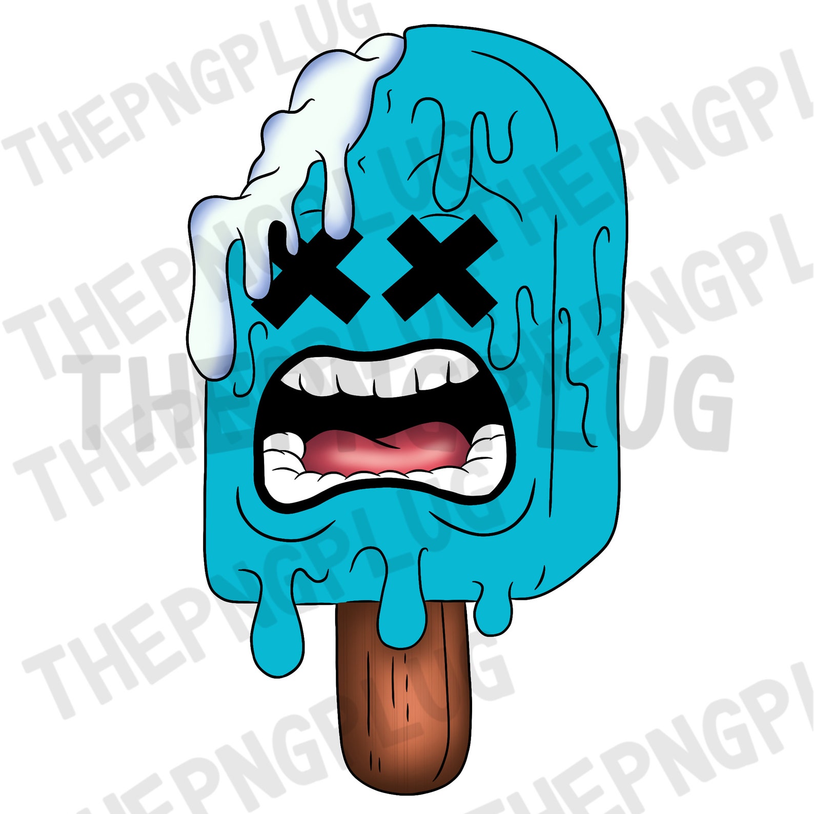 8 Multi Color Screaming Ice Cream Png - Etsy