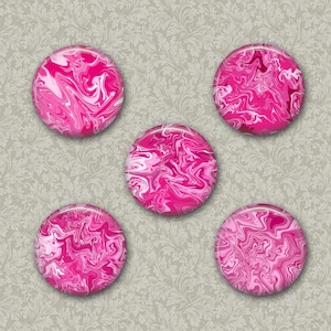 Pink And White Marble Abstract Glass Fridge Magnets, Glass Magnets, Housewarming Gift, Office Magnets, Abstract Magnet