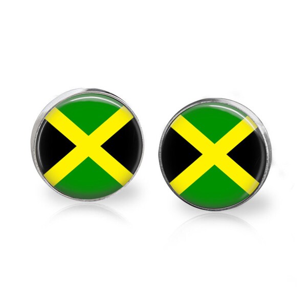 Jamaican Flag Studs Etsy