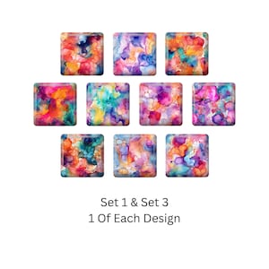 Alcohol Ink Marble Glass Fridge Magnet: Cat Lover Gift