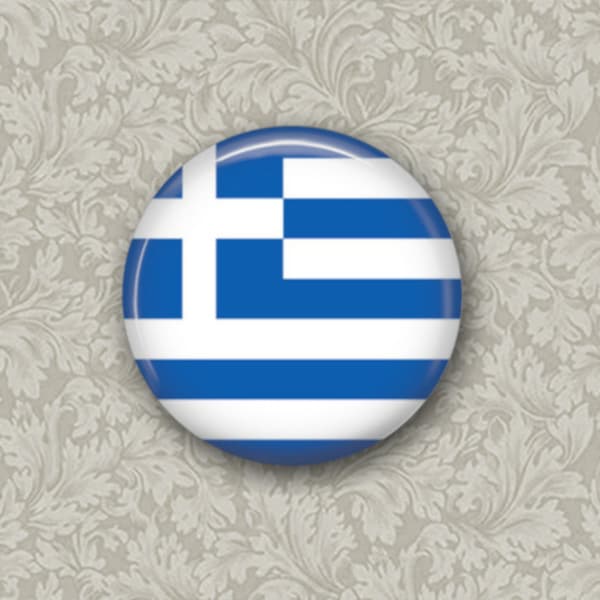 1x Greek Greece Flag Glass Fridge Magnet, , Housewarming Gift, Office Magnets,