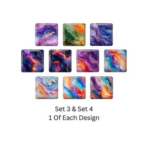 Alcohol Ink Fridge Magnet: Cat Lover Gift, Handmade Glass Tile