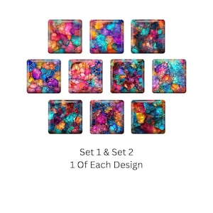 Alcohol Ink Marble Glass Fridge Magnet: Cat Lover Gift