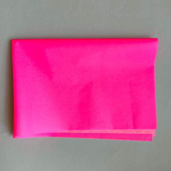 5 Bögen Seidenpapier, neon pink, uni