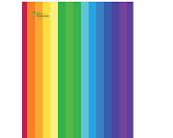 Rainbow Composition Notebook: Wide Ruled, 120 Pages