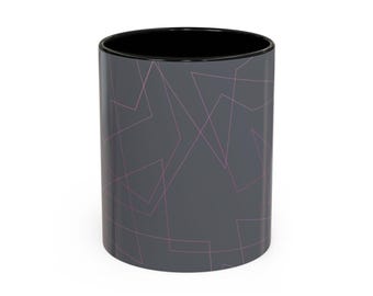 Modern Art Coffee Mug: Stylish Ceramic Accent Mug, 11oz/15oz