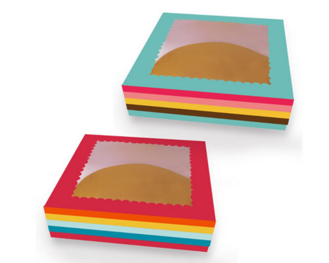 Window Cake Boxes 10x10x2.5 Inch , Auto Popup Great for Bakery ...
