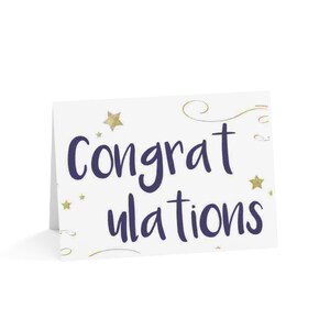 Nouvelle génération - Élégant jeu de cartes de félicitations, cartes de félicitations minimalistes pour mariages, anniversaires, remises de diplômes, 1 à 50 pièces