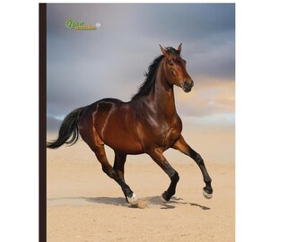 Horse Composition Notebook: Wide Ruled, 120 Pages