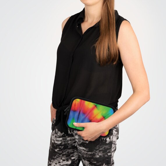 Tie-dye Laptop Sleeve: Neoprene Tech Case, Water-resistant
