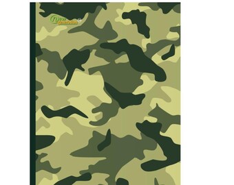Camouflage Composition Notebook: Wide Ruled, 120 Pages