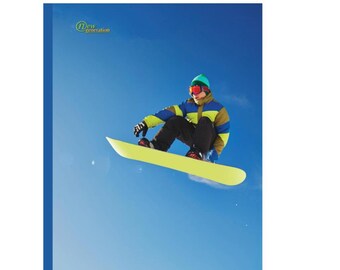 Snowboarding Composition Notebook: Wide Ruled, 120 Pages