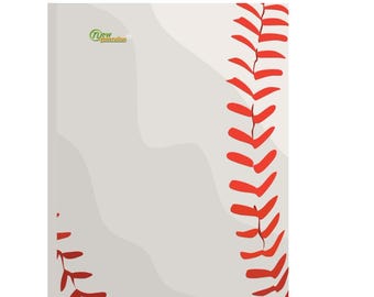 Baseball Composition Notebook: Wide Ruled, 120 Pages