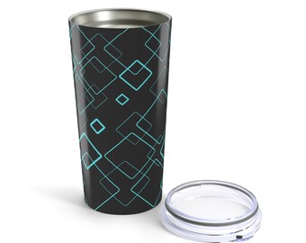 Geometric Tumbler: Modern 20oz Stainless Steel Travel Mug