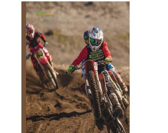 Motocross Composition Notebook: Wide Ruled, 120 Pages