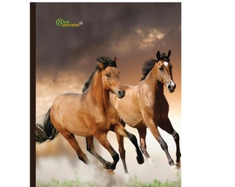 Horses Composition Notebook: Wide Ruled, 120 Pages