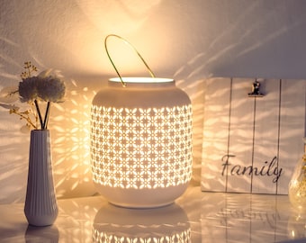 Keramik Tischlampe ink. 6 Watt LED Birne - zeitloses Design - wähle aus 5 fantastischen Modellen