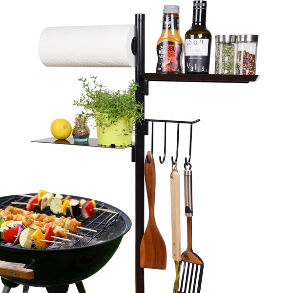 Grillbutler - der Innovative praktische Grill Organizer I perfektes BBQ Zubehör für Jede Art von Grillen I Grill Zubehör