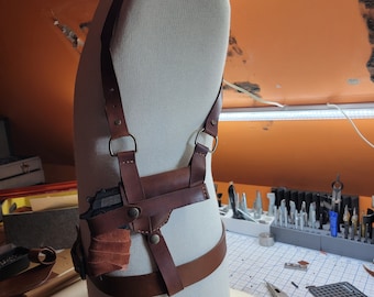 Leather Shoulder Rig Holster PATTERN