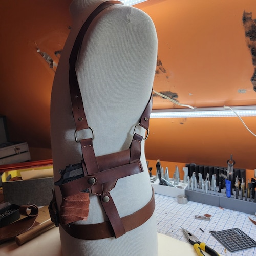 Leather Shoulder Rig Holster PATTERN Etsy