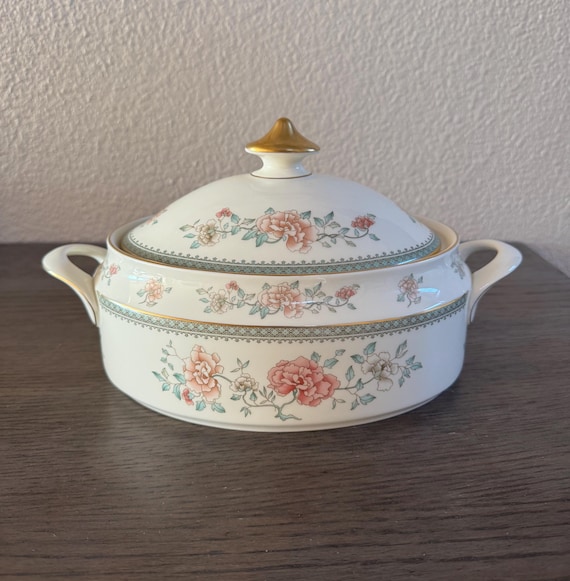Jasmine Oval Covered Vegetable by Minton - Etsy