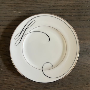 Ballet Ribbon Platinum Bread and Butter Plate by Waterford