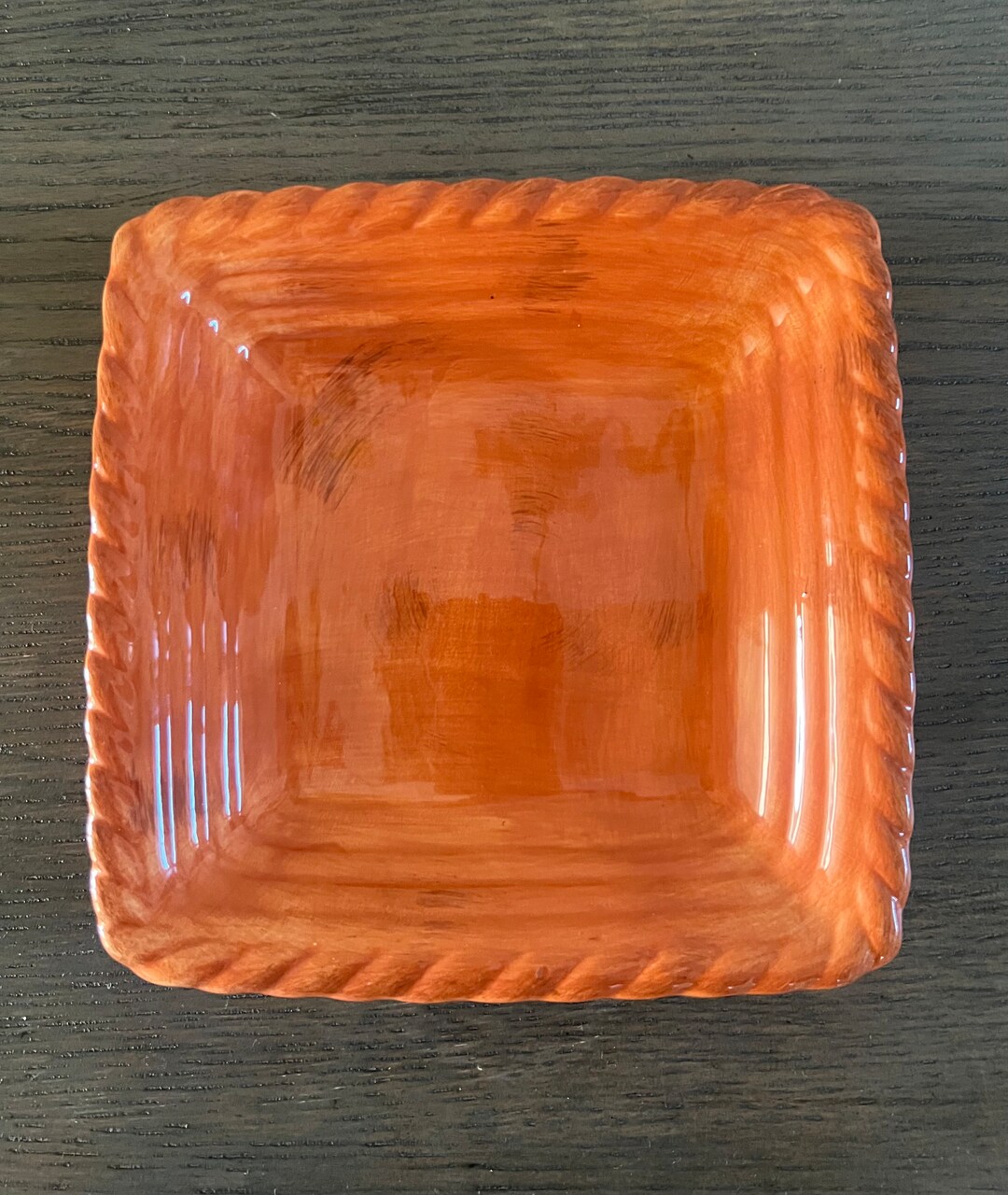 Tuscan Countryside Terra Cotta Square Salad Plate by Artimino - Etsy