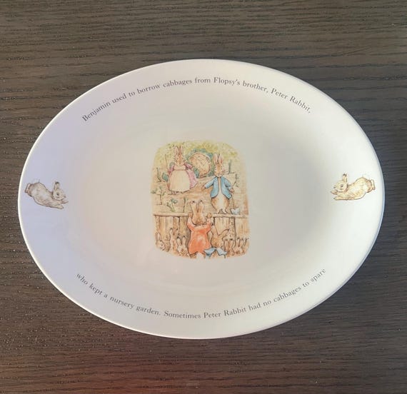 希少！ヴィンテージ！ Peter Rabbit プレート Peter Rabbit Oval Serving Platter by Wedgwood - Etsy