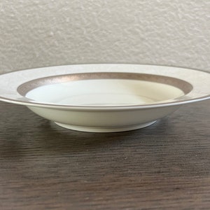 Platinum Lace Rim Soup Bowl by Mikasa