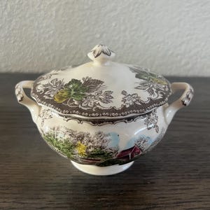Friendly Village Sugar Bowl and Lid by Johnson Brothers