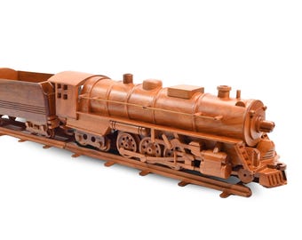 Zug Liebhaber Geschenk Holzzug Modell Geschenk für Zugliebhaber Geschenk für Ihn Handgemachtes Zug Geschenk für Kinder Zug Geschenk für Papa Einzigartige Zug Geschenk