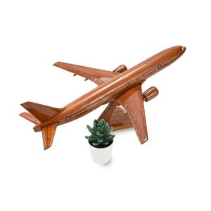 Boeing 777 Wooden Airplane Model Gift for Dad Pilot Gift Idea for Pilot Retirement Gift Wooden Airplane Home Decoration Gift for New Pilot