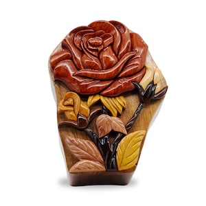 Idee roos geschenkdoos houten puzzeldoos Rosie sieradendoos voor haar Handgemaakte verjaardagscadeau voor moeder Sieradendoos cadeau voor haar Idee valentijnsdag