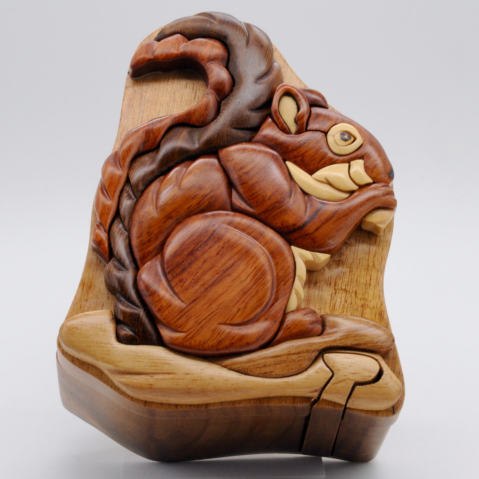 Squirrel Wooden Puzzle Box Wooden Squirrel Puzzle Box Etsy