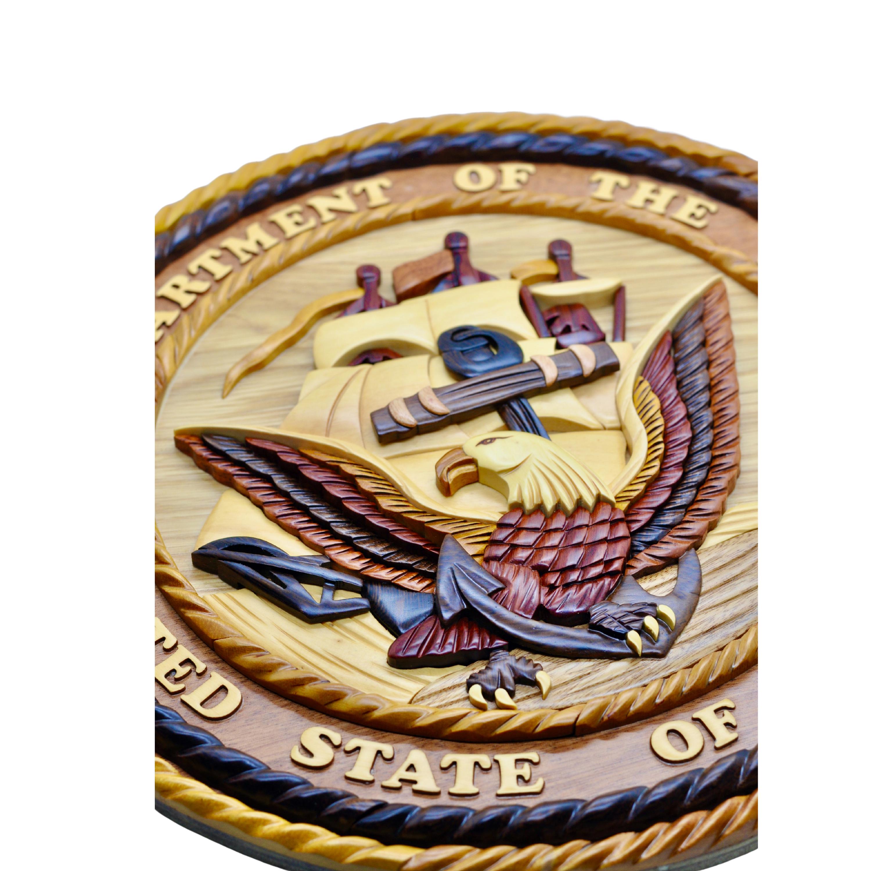 United States Navy Logo - Handmade Wooden Logo - US Navy - Gift