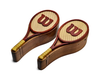 Tennis Lover Gift Idea for Her Tennis Racket Wooden Puzzle Box Tennis gift for Coach Tennis Gift Idea for Student Tennis fan gift idea