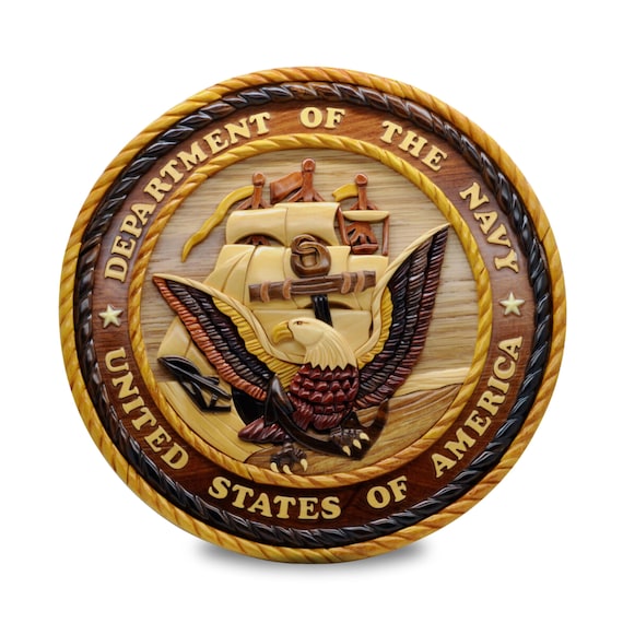 United States Navy Logo - Handmade Wooden Logo - US Navy - Gift