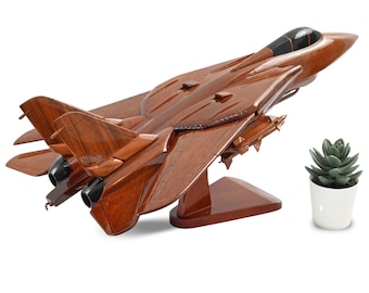 Grumman F-14 Tomcat Wooden Model - Wooden Airplane Home and Office Decoration - Model fighter jet - Wooden Model Tomcat Veteran, pilot gift