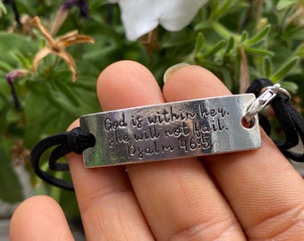 Bible verse bracelet, faith bracelet,inspirational jewelry, god message jewelry