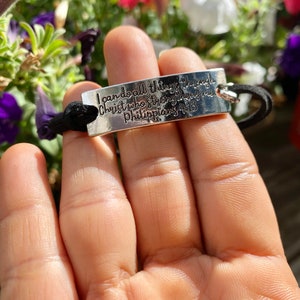 Bible verse bracelet, faith bracelet, visible faith jewelry, motivational bracelet, bracelet with Bible verse