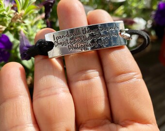 Bible verse bracelet, faith bracelet, visible faith jewelry, motivational bracelet, bracelet with Bible verse