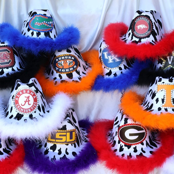 Houston Texans NFL Cowboy Hat Rhinestone Crystals Bling