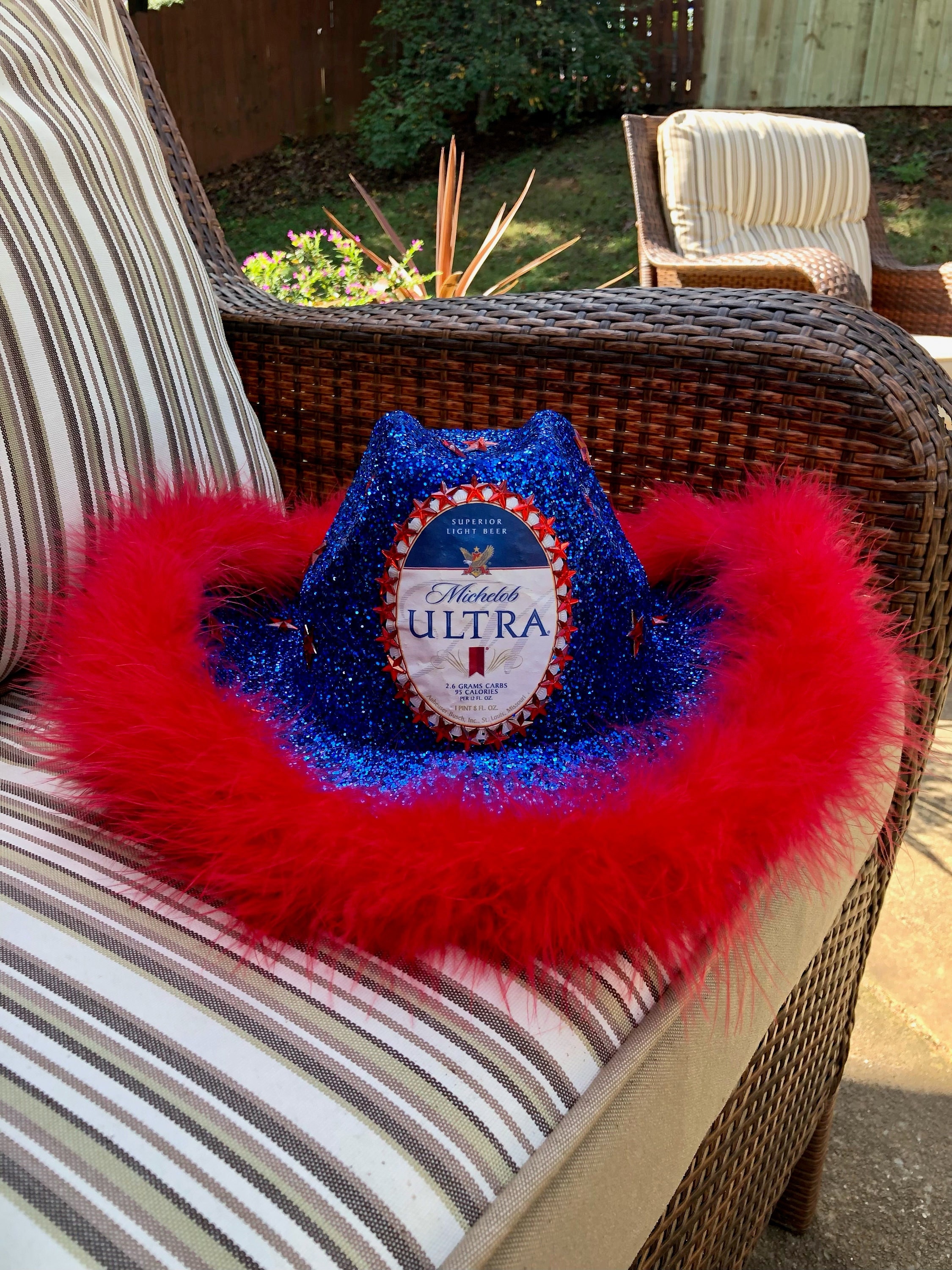 Michelob Ultra Party Hat Party Cowboy Hat Glitter Hat