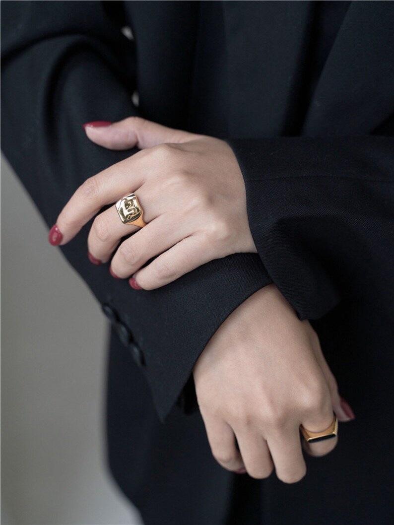 Female Body Ring Ring Statement Ring Stainless Steel Etsy UK