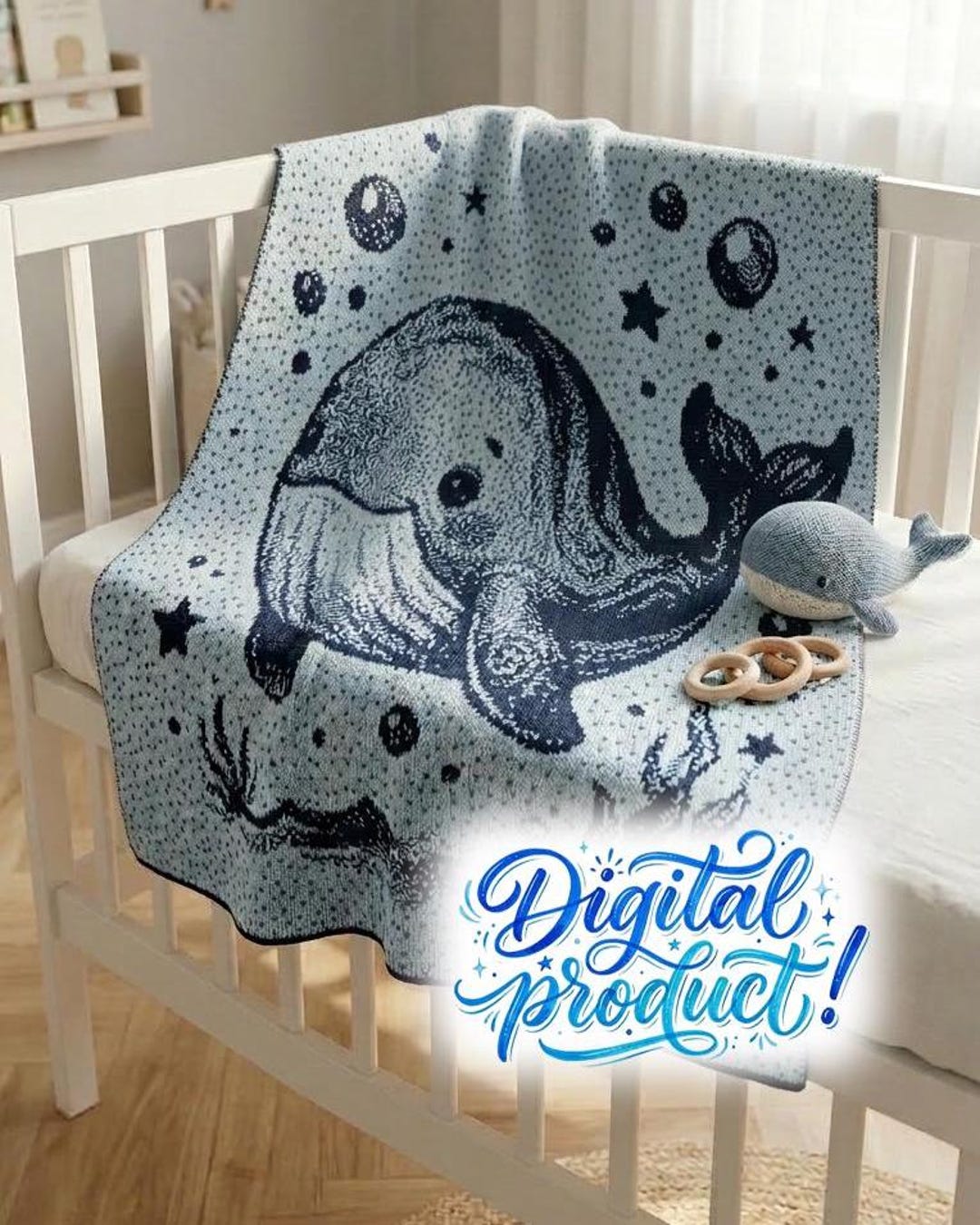 Whale Machine Knitting Pattern Brother 930-970, Double Bed Jacquard ...